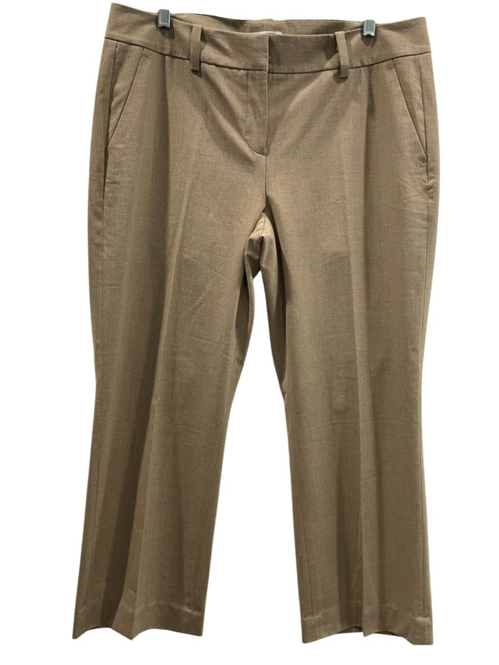 Halogen Curvy Taylor Fit Pants 14 Tan Mid Rise Straight Career Neutral Capsule